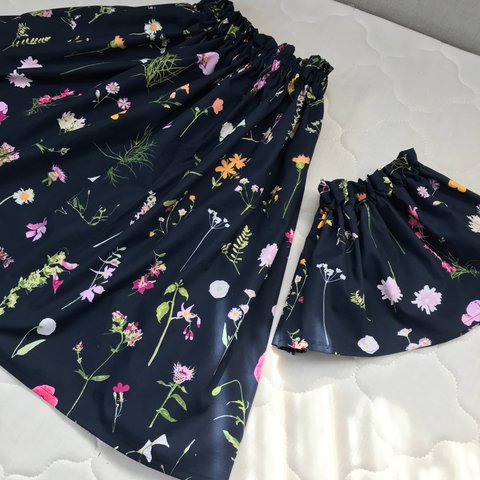 再入荷♡♡9度目の再販♡1番人気 親子お揃いスカート♡USAコットン お花のスカート