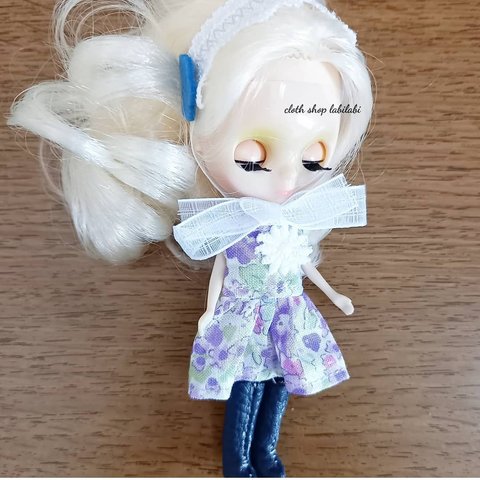 SALE 送料無料 プチブライス 服 ハンドメイド❁ヘッドドレスとワンピース