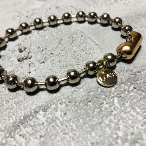 GL【403】ball chain bracelet／love plate