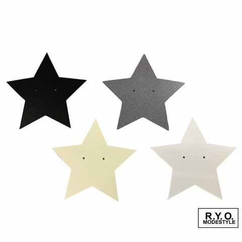 ピアス台紙 スター L LOGO入れ無料 国産 50枚 4color　