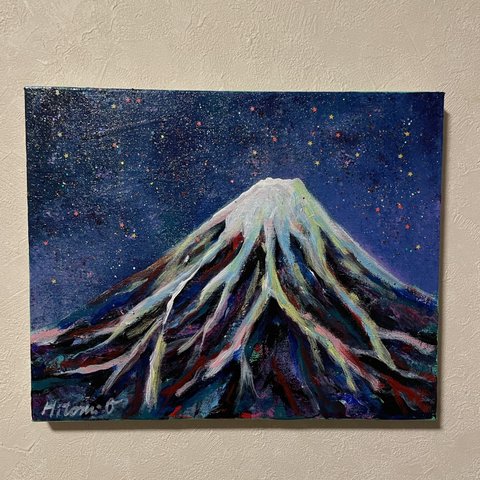 絵画　原画販売　現代アート　真作　作品証明書付　ドローイング　富士　富士山　風景画