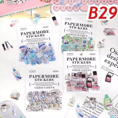 B29♡海外♡PAPERMORE stickers♡4種セット