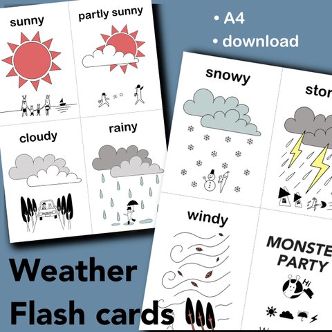 Weather Flash cards