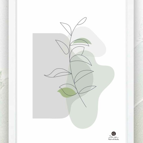 Modany  無料オプション付　  ポスター　A4 　アート　seiで検索　結婚祝い　新築祝い　誕生日 　おしゃれ　植物   ｍ-408