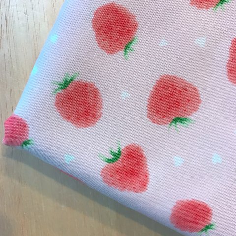 【オックス50×50】strawberry heart・ピンク