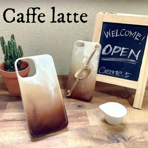 カフェラテ☕スマホケース【全機種対応】