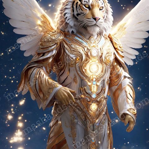 タイガー 虎 天使 と宇宙 のスピリチュアル アート（デジタルコンテンツ ダウンロード販売）