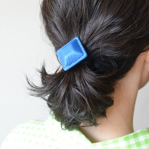 Airas Square ~hair tie~【レザーヘアゴム】 Blue