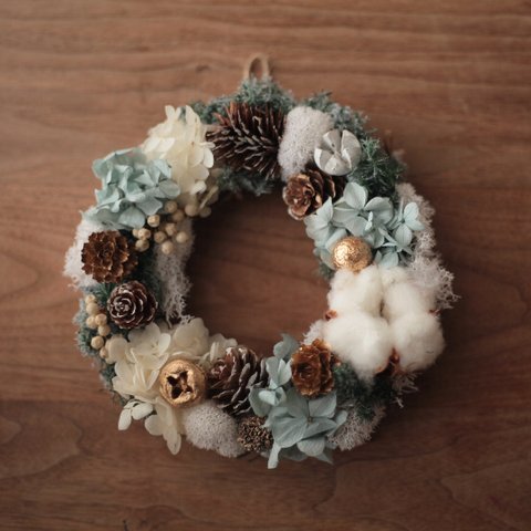 【再販】Christmas wreath〜white&blue❇︎Sサイズ