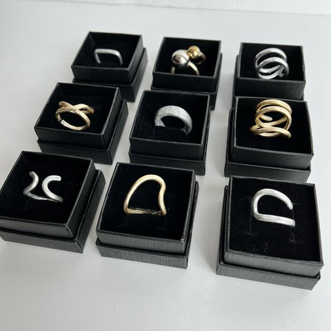 【全品30%オフ】-- 2点ring -- 錆びないリング / 指輪 / ピンキーリング / アレルギー対応 / シルバーリング / フリーサイズ / ペアリング / ペア / リング