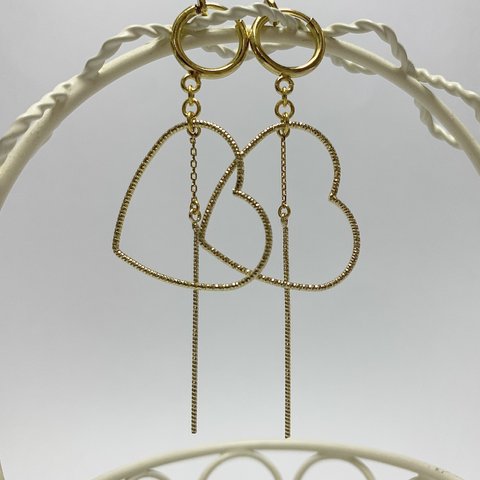 華奢なハートフープearrings 