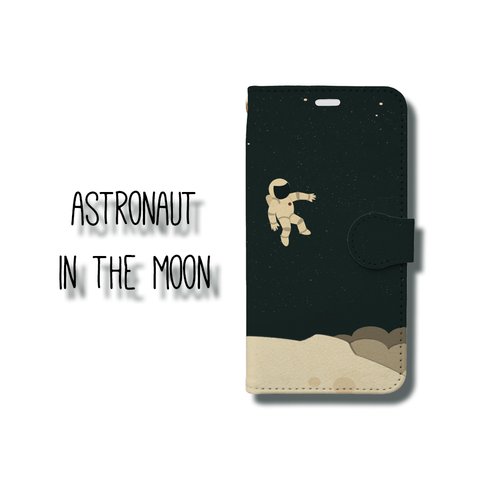 【iPhone・Android】宇宙飛行士と月　スマホケース
