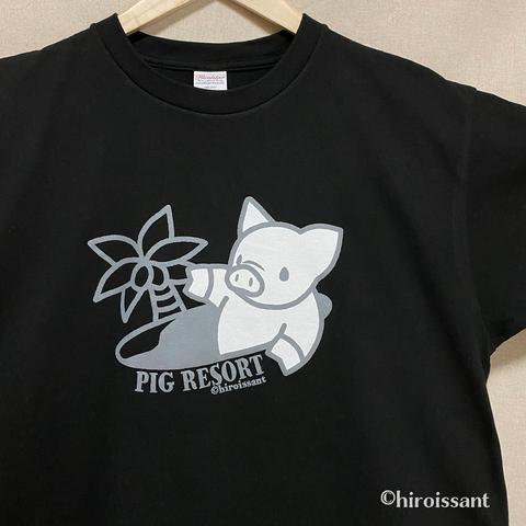 ピッグリゾートTシャツ（ヤシの木）