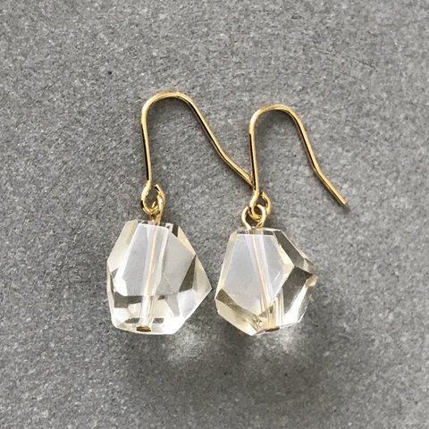 [再販] 美しいシトリン♚ピアスorノンホールピアス