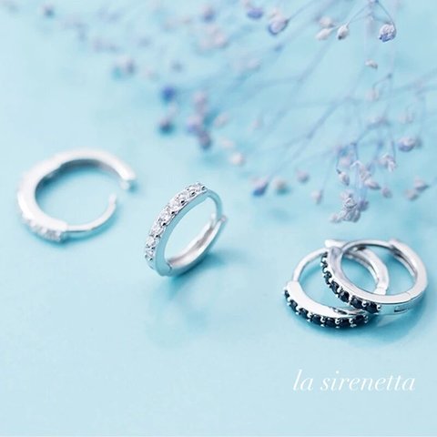 受注製作 フープ ピアス ＊ sterling silver hoop pierce