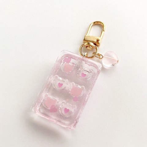 [2月23日販売]Gummy bear keychain(heart pink)