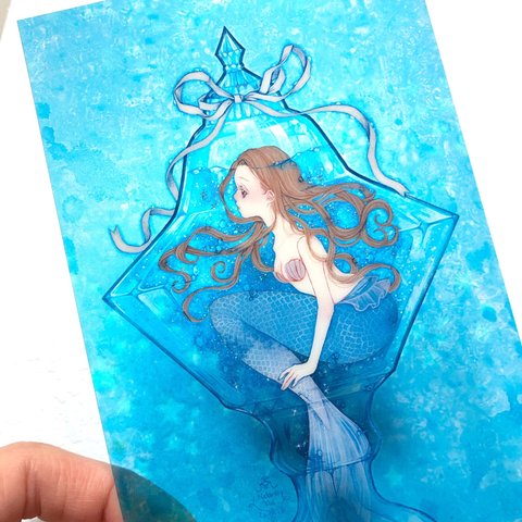 人魚姫のクリアポストカード