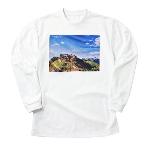 燕岳 北アルプス 長袖Tシャツ ホワイト ドライ 吸水速乾 山 登山