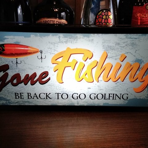 バスフィッシング ルアーフィッシング 釣り GONE Fishing サイン 看板 置物 雑貨 LED2wayライトBOX