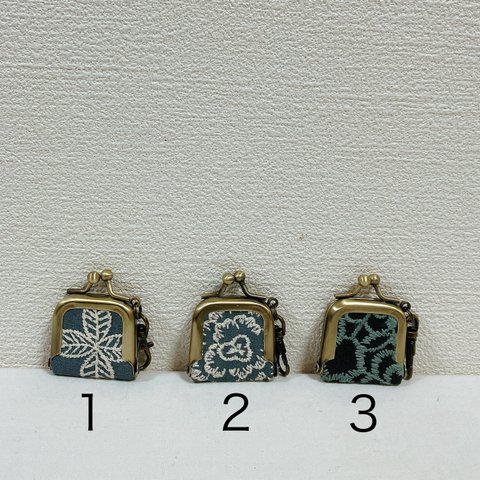 ☆がま口キーホルダー☆ミナペルホネン☆forest tile☆３色から選べる