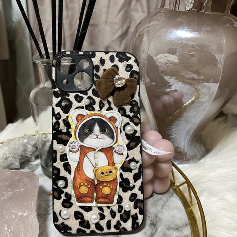 コヤンイサムチョン♡ジョース君♡iPhone15ケース♡猫スマホケース♡ねこ