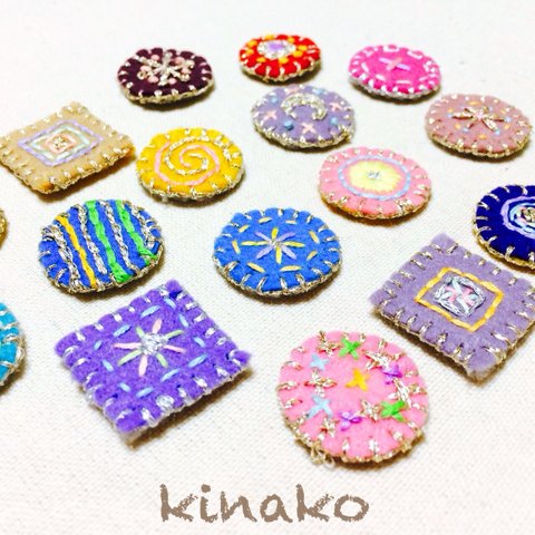 ちょこっと刺繍ヘアピン／ピアス／イヤリング