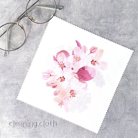 -姫林檎- 花と草木のクリーニングクロス・メガネ拭き（15cm×15cm）