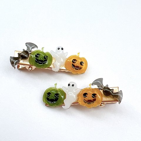 ハロウィン🎃ヘアクリップ 前髪クリップ 