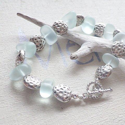 seaglass & sea creature bracelet 