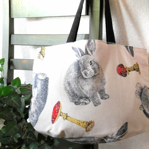 森のウサギ ✾ ふんわりトートバッグ