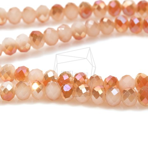 GLA-099-G【100個入り】クリスタルロンデルビーズ,Faceted Crystal Rondelle Bead