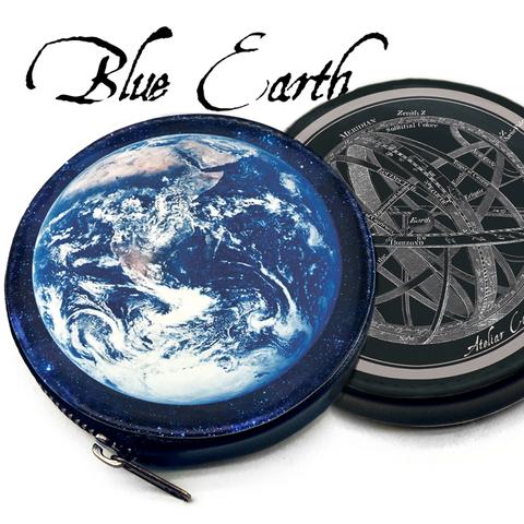 地球 × 天球儀のコインケース　☆ミニポーチ、小銭入れに　月とペアで・・・どうぞ