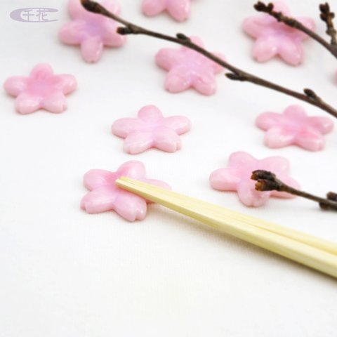 ガラスの箸置き＊桜 A ［ID：M02023-1］