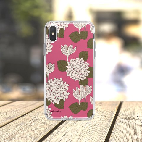 欧風紫陽花シリーズ iPhoneケース androidケース ハードケース flow200