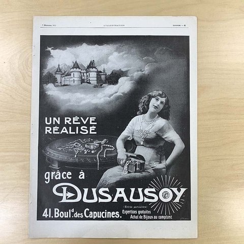 ヴィンテージ雑誌illustration（1912.12）4Pモノクロ ジュエリー・ホテル・ワセリン　Nice　Hotel Negresco 18PSa21-5