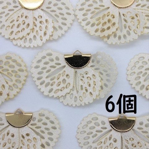 送料無料【6個】フラワー　花　　チャーム【G017】