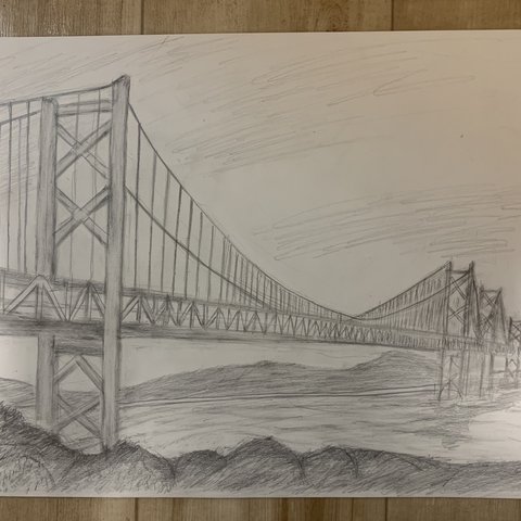 瀬戸大橋　鉛筆画