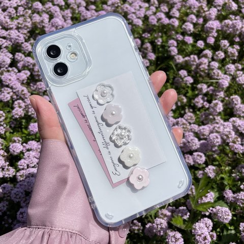 COLORFUL FLOWER ケース (ピンク) :iphone iPhone スマホ スマホケース お花 可愛い 韓国 iPhone12 iPhone11 iPhone12mini 全機種対応