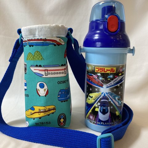 保温保冷　スケーター　水筒カバー　水筒ショルダー　日本製肩紐付き　新幹線　プラスチック水筒カバー