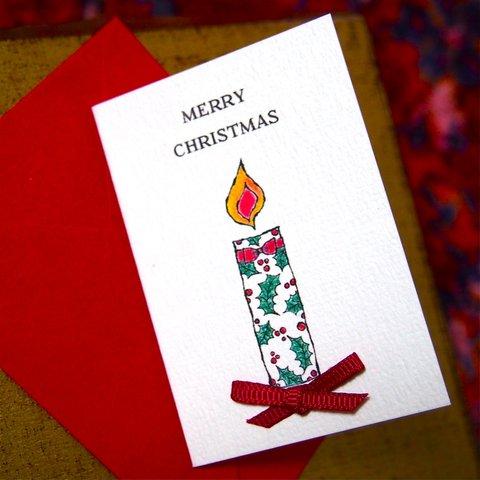 CHRISTMAS MINI CARD - CANDLE 2PC SET-