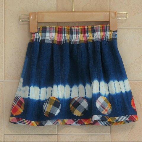 藍染めスカート　100サイズ
