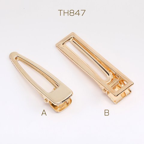 TH847-B 18個 ヘアクリップ ゴールド  3X（6ヶ）