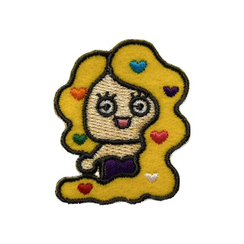 刺繡ワッペン　お姫様【かみなが姫】