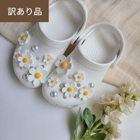 【訳あり・B級品・半額】ジビッツ クロックス用 アクセサリー チャーム 飾り ピン デコ サンダル  お花  フラワー 韓国 子供 キッズ バッチ