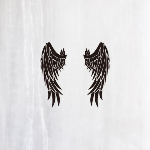 送料無料◆Angel Wings エンジェル・ウィングス 天使の翼 カッティングステッカー◆10×4cm｜超防水 UVカット 屋外使用可【C075】