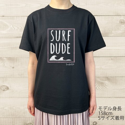 ハワイアンデザインTシャツ サーファーウェーブイラストロゴ 波のマーク サーフスタイル サーフィン服 半袖カットソー