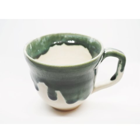 Dropping gleen mug 　流れる深緑のマグ