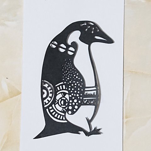 ペンギンの切り絵