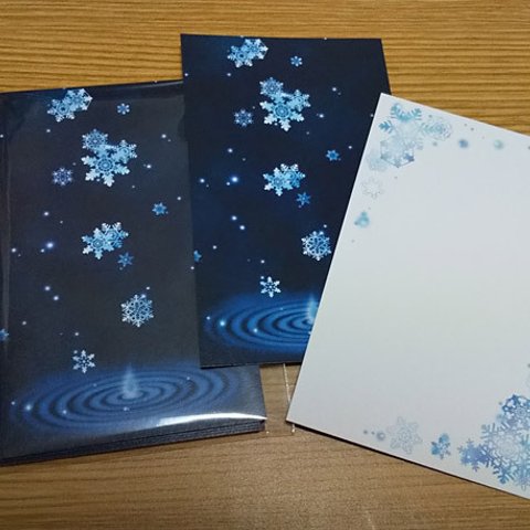 雪の雫メッセージカード