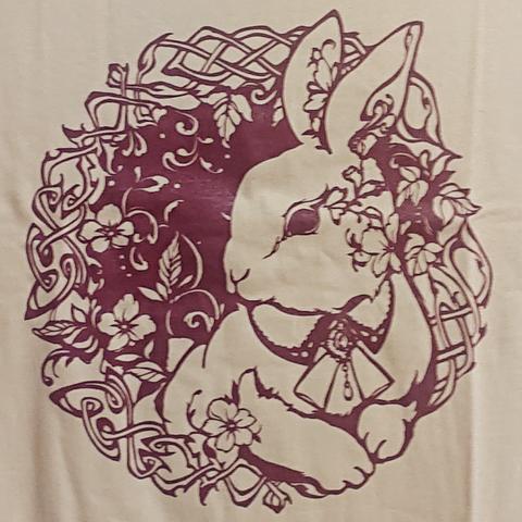 切り絵プリントTシャツ「うさぎ」